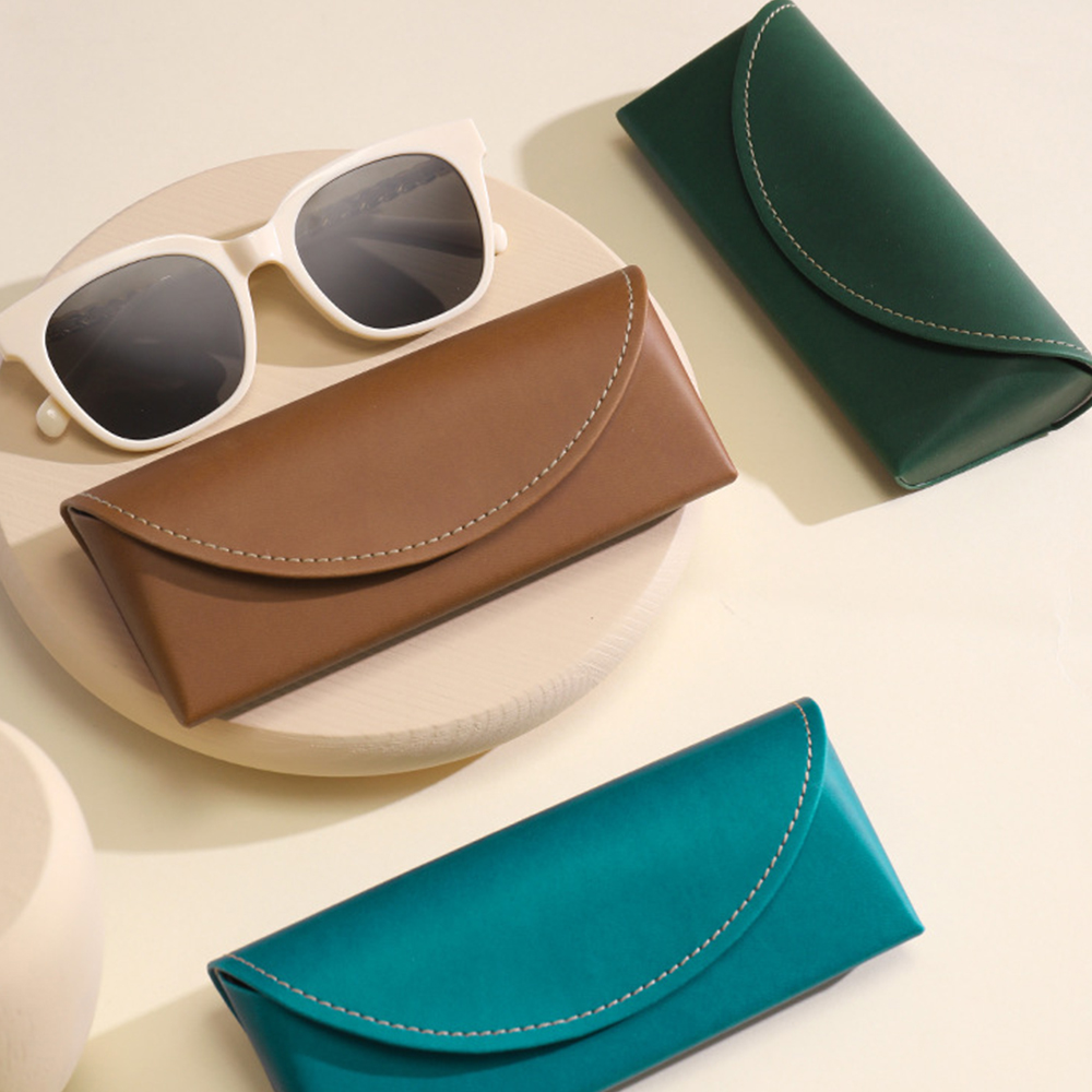 Box Bag Rigid - Colorful PU Leather Eyeglass Case For