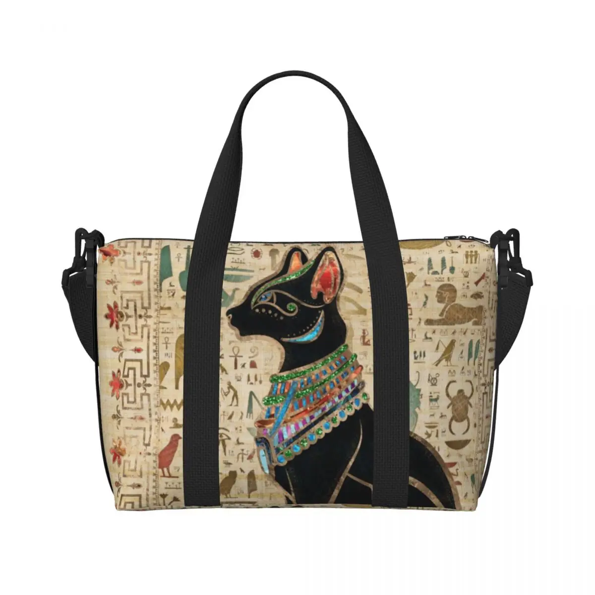 Women Bags In Egypt - Custom Egyptian Cat Groceries Tote Shopping