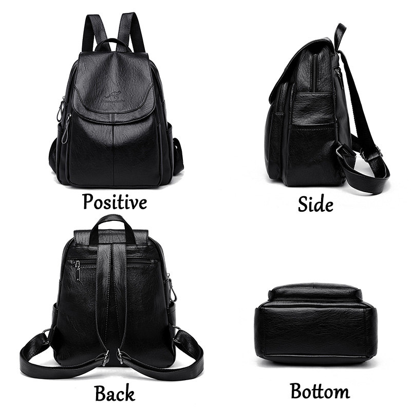 Women Bags White - Vintage Soft Leather Backpack for Women