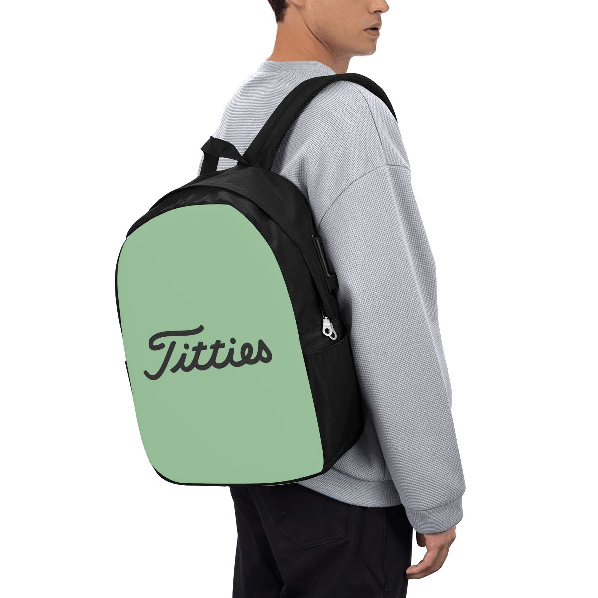 Woman In Bag - Titties Golf Ball Backpack Travel Notebook