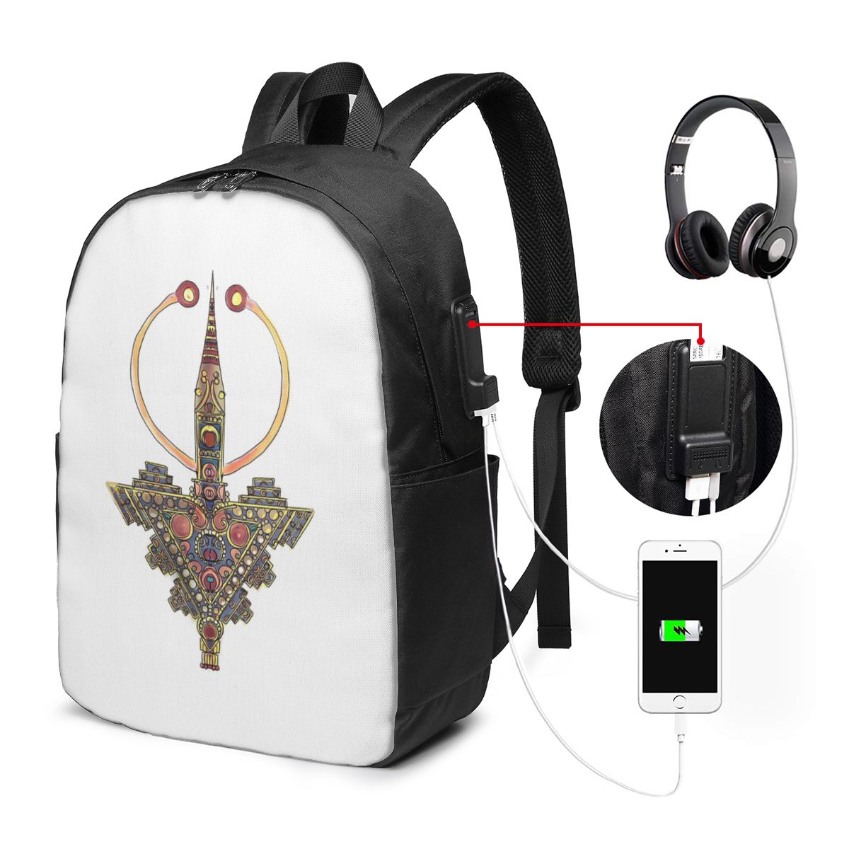 Women'S Bag - Kabyle Jewelry Amazigh MoroccoBackpack Travel Notebook