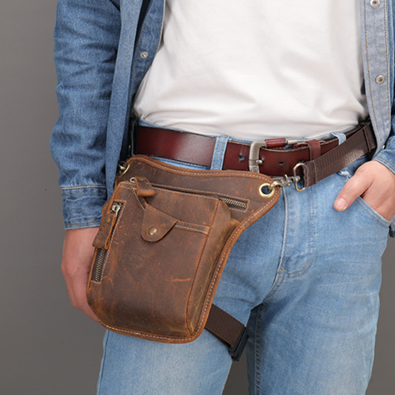 Women'S Retro Bags - Vintage Pu Leather Waist Pack Drop