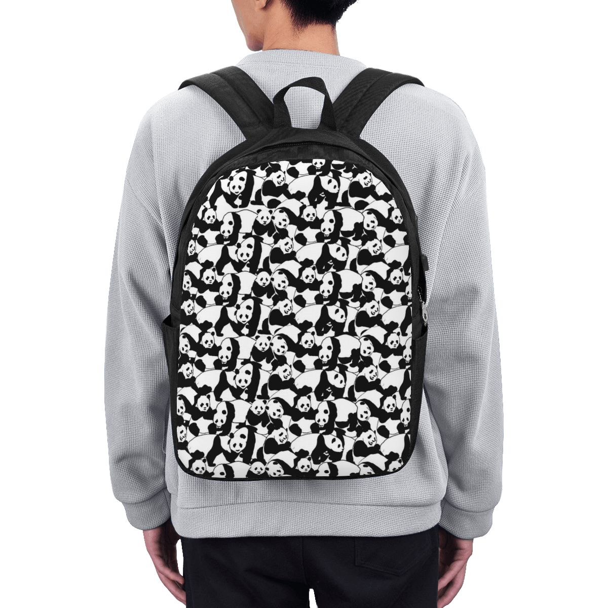 Woman In Bag - Panda Pattern Backpack Travel Notebook Bag