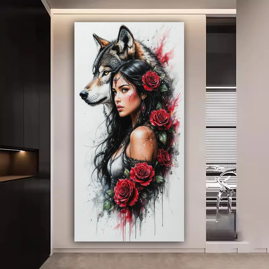 Women Bags Pictures - Woman Wolf Rose Large Size Diy