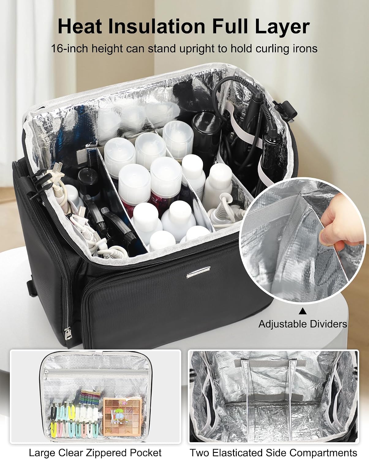 Rolling Makeup Case Hair Tools - огляд і ціна Woman In Bag