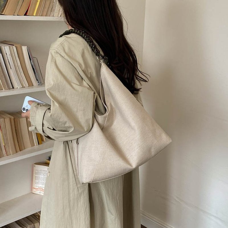 Women Cream Ribbed Hobo Bag Wi - огляд і ціна Hobo Bag Slouchy