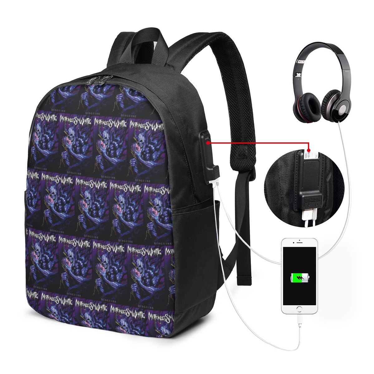 Motionless In White Backpack T - огляд і ціна Woman In Bag