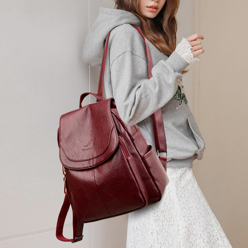 Vintage Soft Leather Backpack  - огляд і ціна Women Bags White