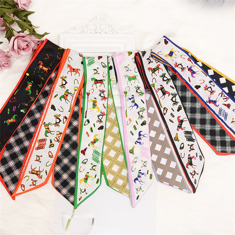 Horse Plaid Skinny Scarf Women - огляд і ціна Women Bags Branded