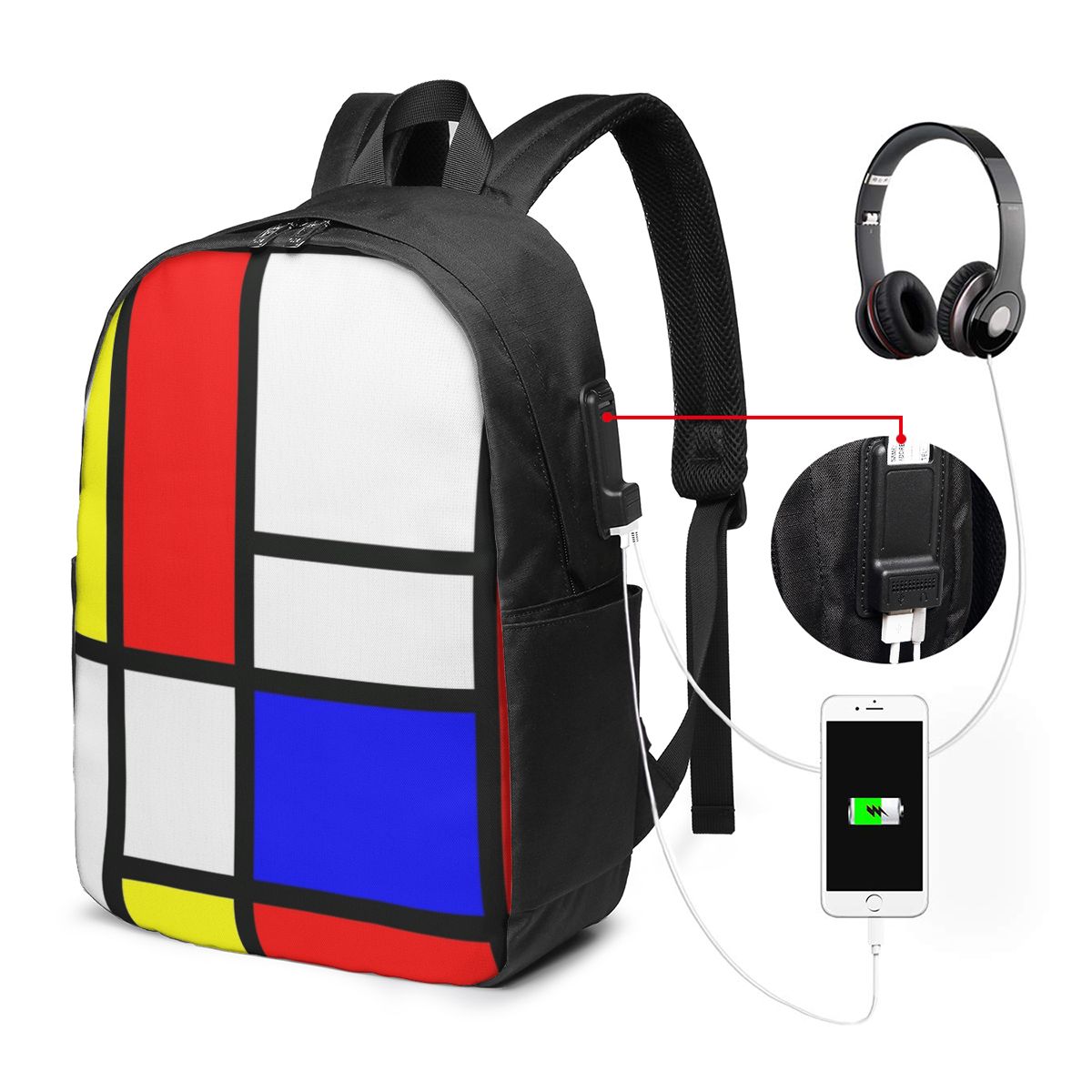 Piet Mondrian Composition  Bac - огляд і ціна Woman In Bag