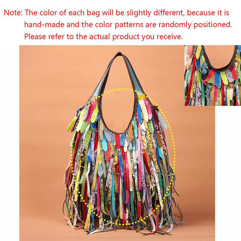 Colorful Real Sheepskin Should - огляд і ціна Hobo Bag Slouchy