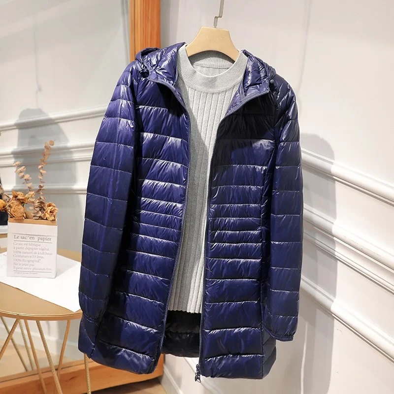 Female Long Down Jacket Light  - огляд і ціна Women Bags White