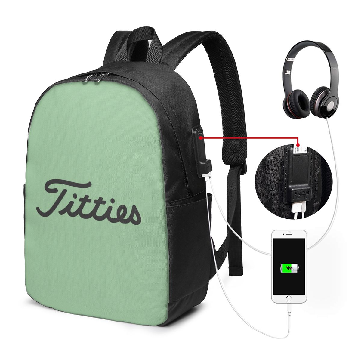 Titties Golf Ball Backpack Tra - огляд і ціна Woman In Bag