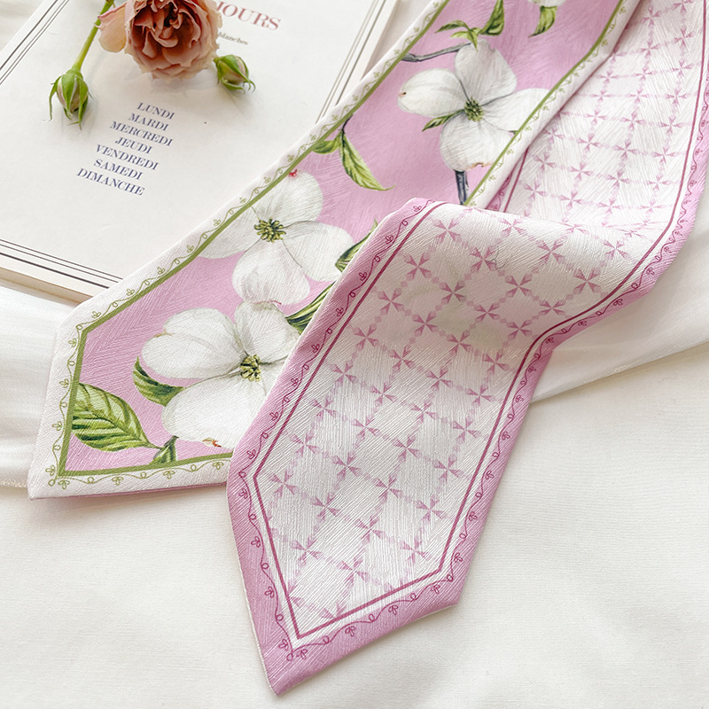 Korean Silk Satin Long Scarf F - огляд і ціна Women'S Retro Bags