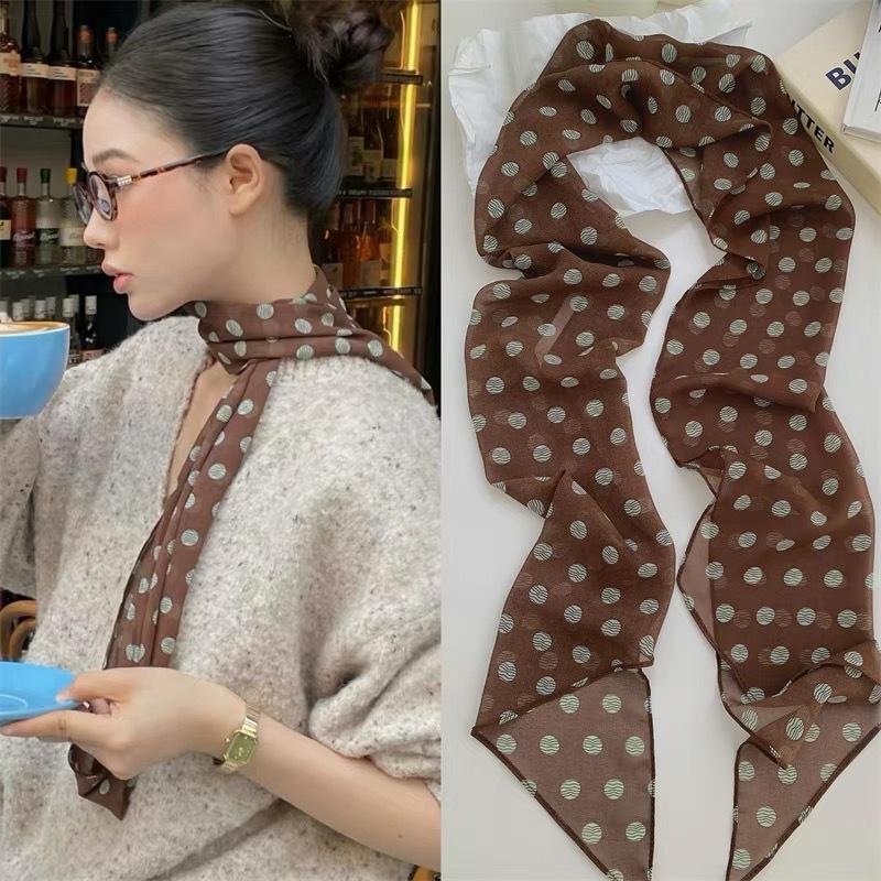 Polka Dot Floral Print Silk Sc - огляд і ціна Women'S Retro Bags