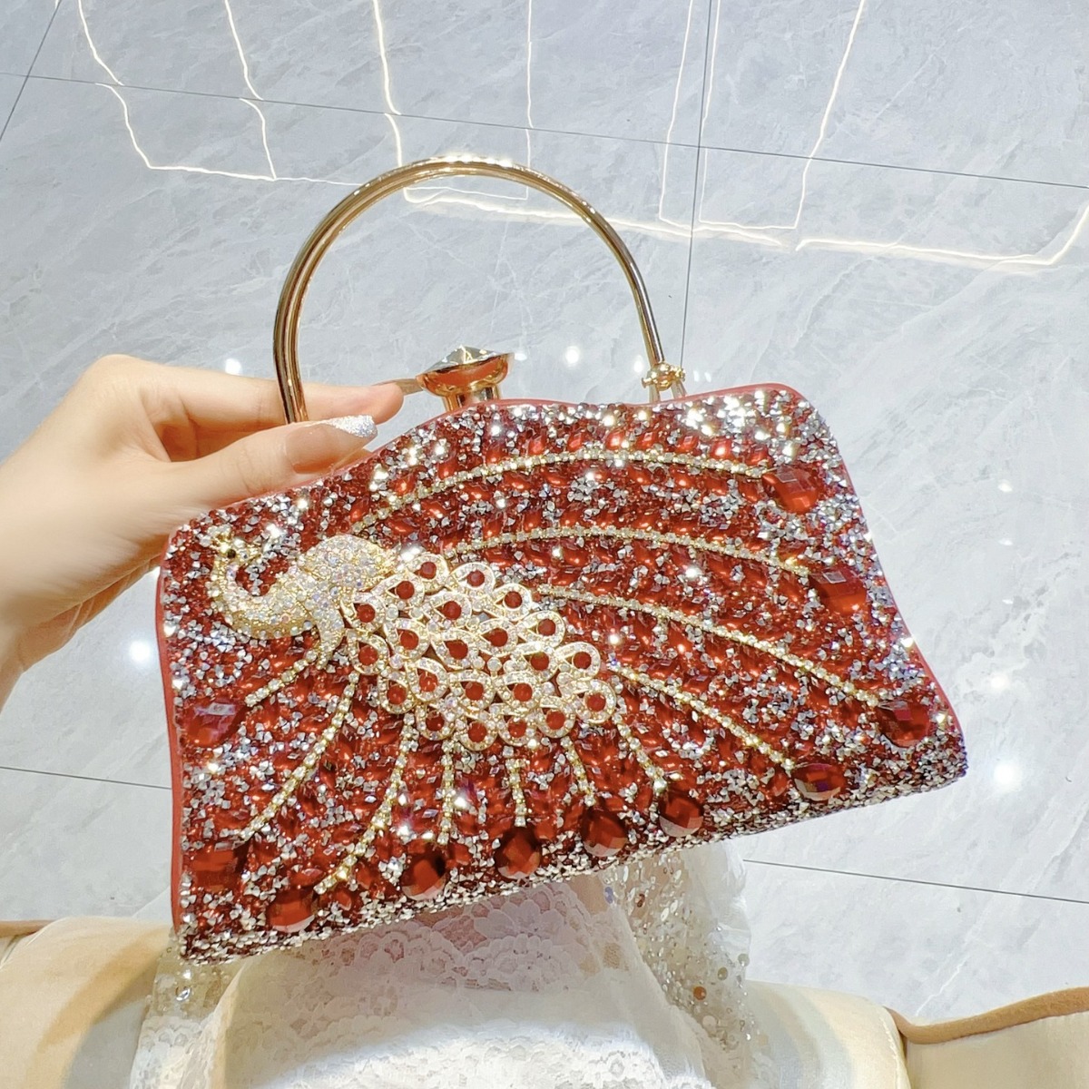 New Full Diamond Handbag with  - огляд і ціна Women Handheld Bags