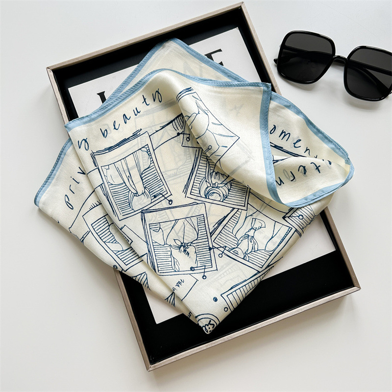 Vintage Sketch Print Satin Sma - огляд і ціна Women Bags White