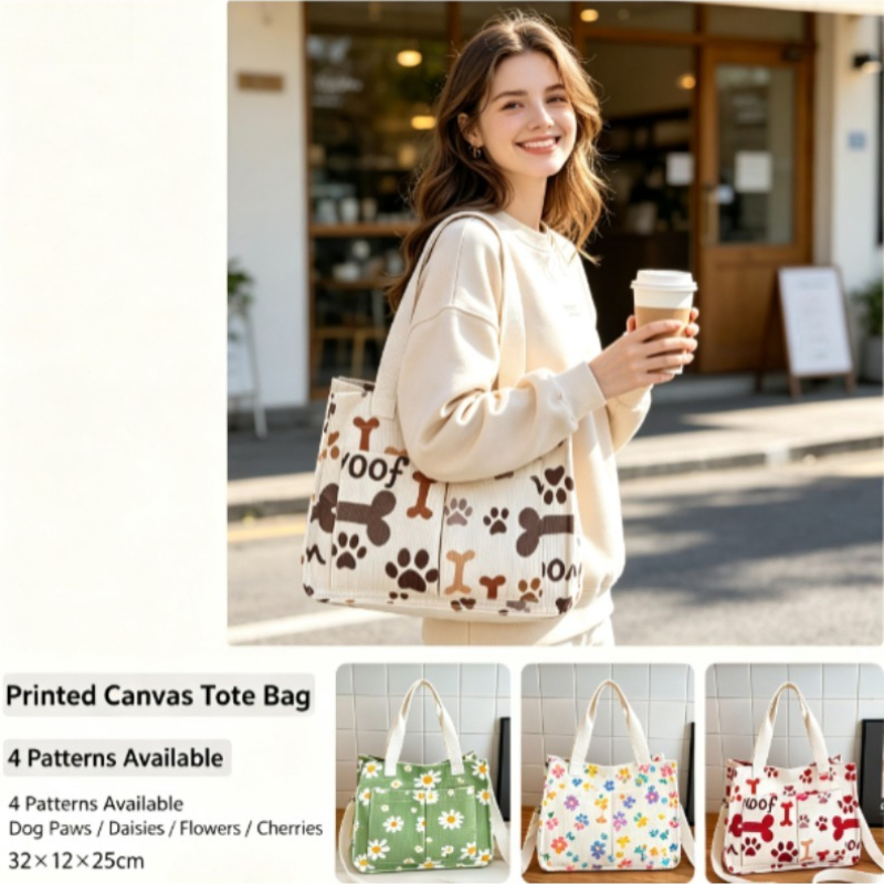 Fashion Corduroy Eco Bag, Larg - огляд і ціна Women Handheld Bags