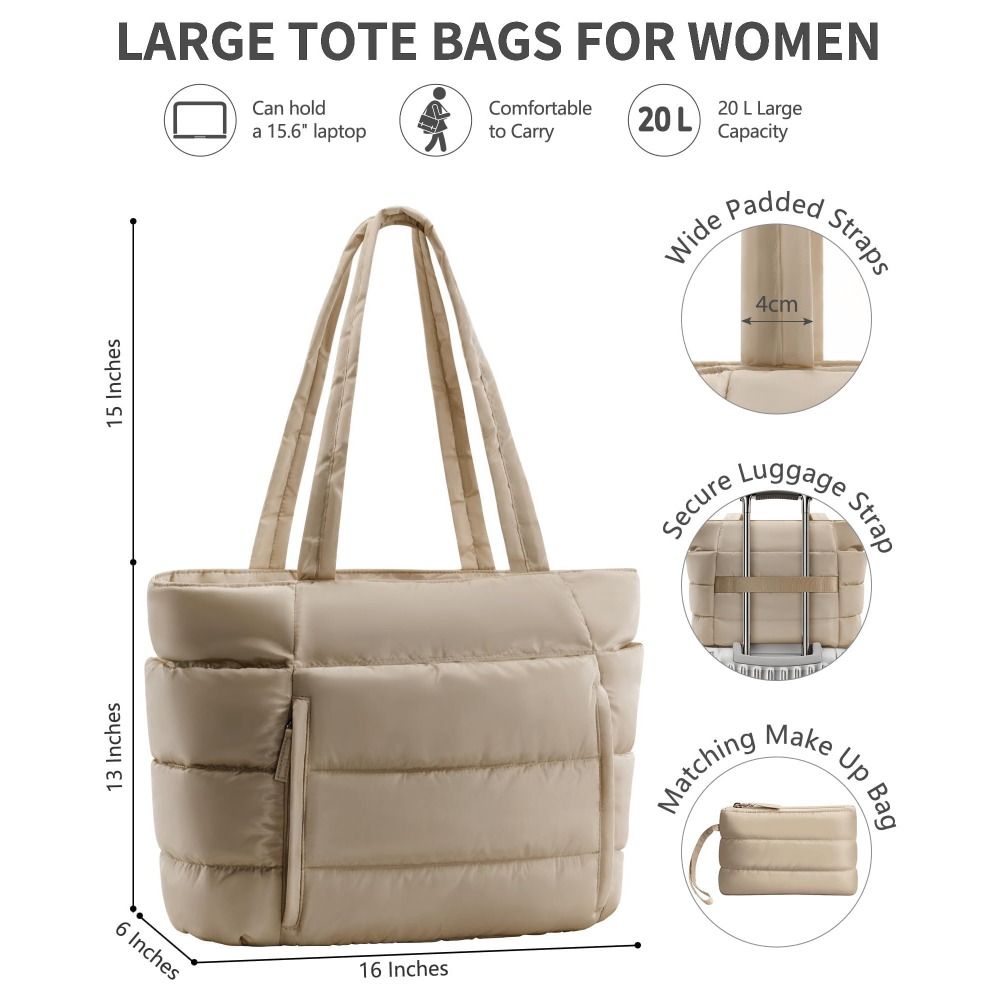 Large Capacity Puffer Tote Bag - огляд і ціна Women Bags Aldo
