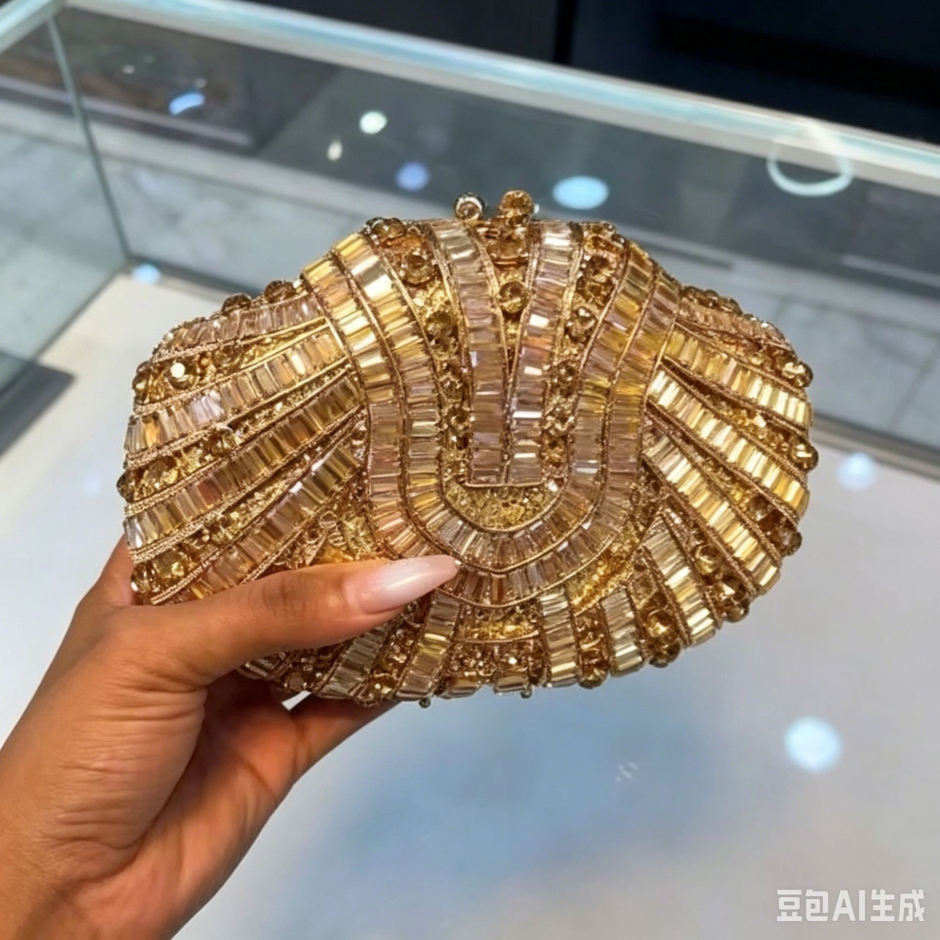 Stone clutch purse crystal dia - огляд і ціна Women Handheld Bags