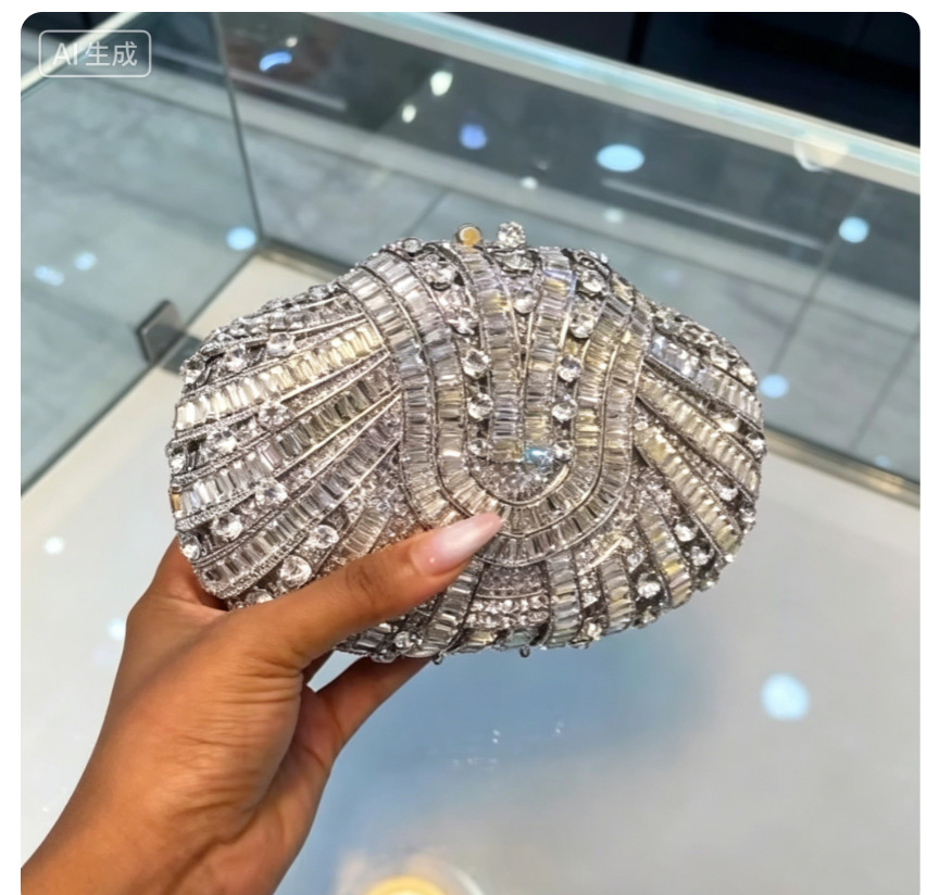 Stone clutch purse crystal dia - огляд і ціна Women Handheld Bags