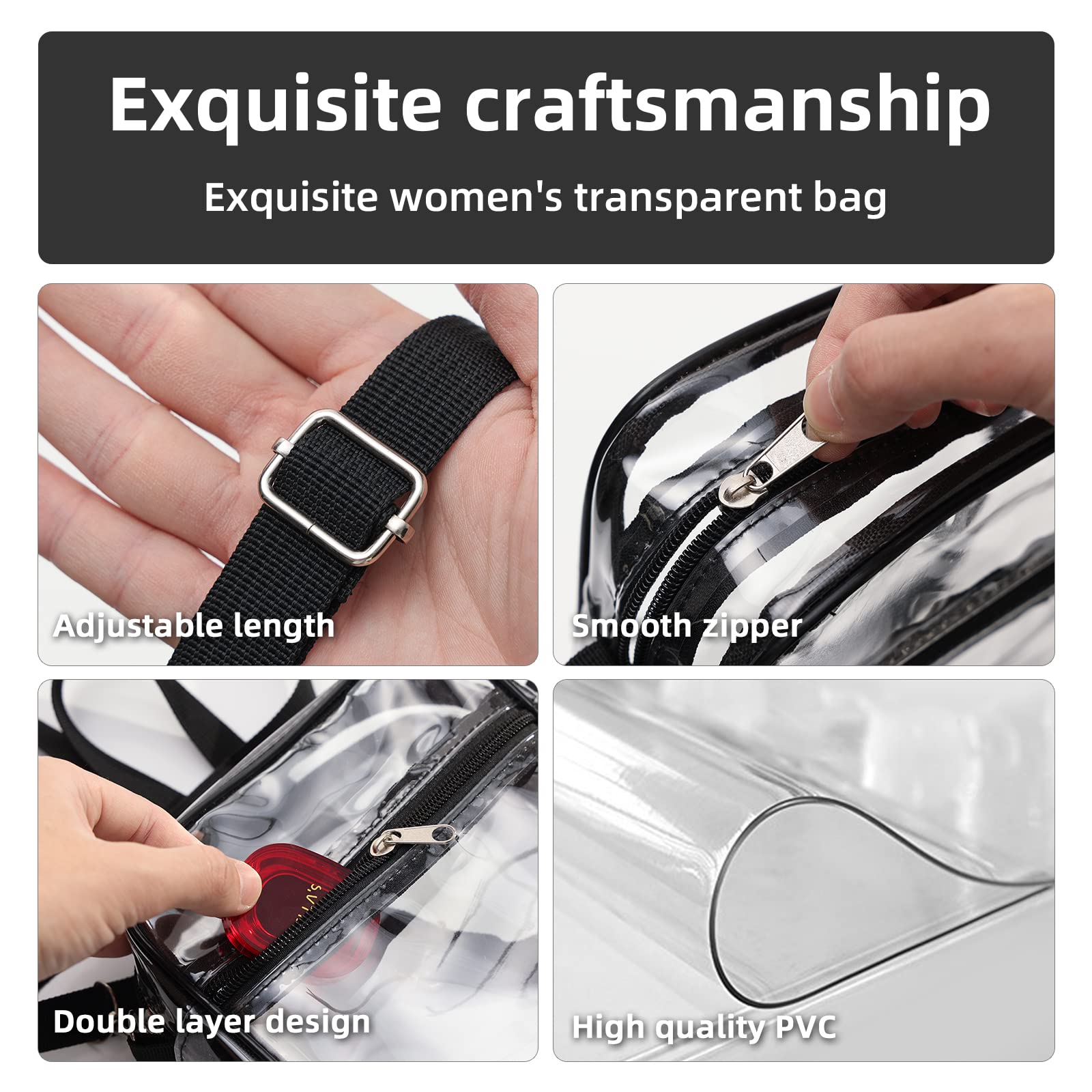 1-10PCS Women Clear Crossbody  - огляд і ціна Women'S Crossbody Bags