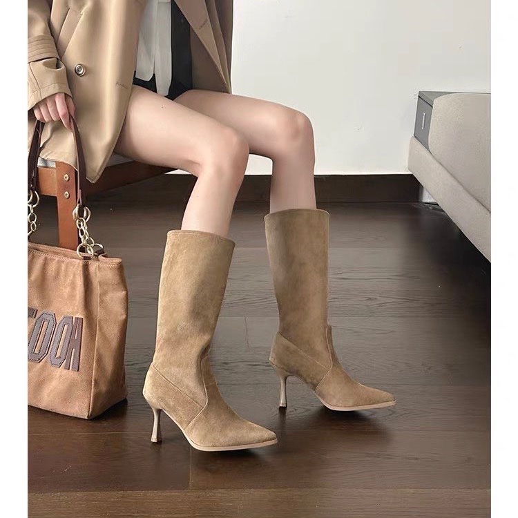 Cow Suede Mid-calf Modern Boot - огляд і ціна Women Bags On Sale