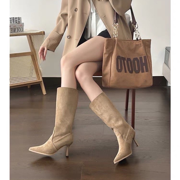 Cow Suede Mid-calf Modern Boot - огляд і ціна Women Bags On Sale